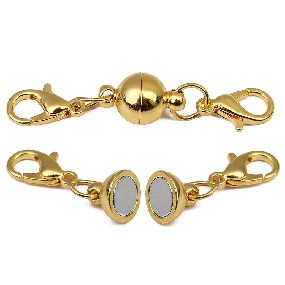 5Pcs Ball Magnetic Clasps Necklace Bracelet Extender Clasps Jewelry Findings - Image 3 of 4