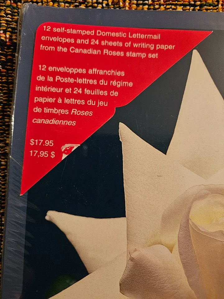 Kit de escritura de letras rosas Canadá 2001 sobres de papelería postal sellados Foto 2 de 3