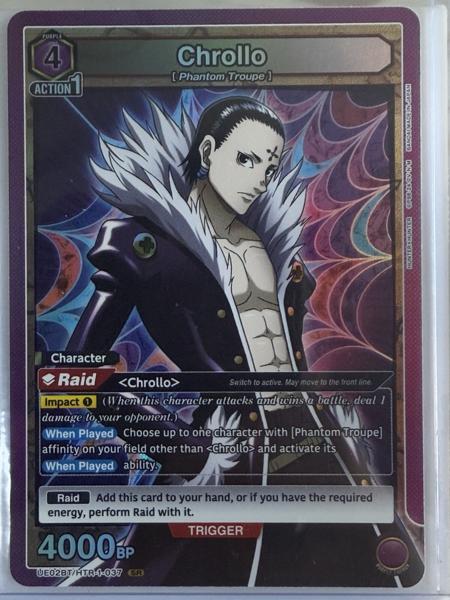 Union Arena Hunter X Hunter Chrollo UE02BT/HTR-1-037 SR Super Rare