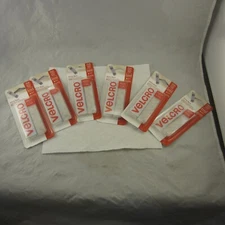 Hook And Loop Sticky Back Strips 3.5 Inch x 3/4 Inch Pack of 4 White Lot Of 6 .