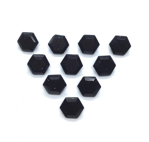 Natural Loose Gemstone AAA Blue Sunstone Hexagon Cut Faceted For Making Jewelry - Picture 4 of 24