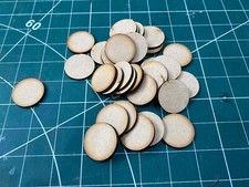 2.6 cm (26 mm) in diameter wooden discs (30 in pack) 3mm MDF Circles