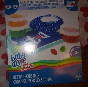 baby alive super snacks reusable solid doll food refill pack