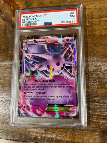 POKEMON 2016 XY Breakpoint ESPEON EX #52 PSA 7 Near Mint RARE