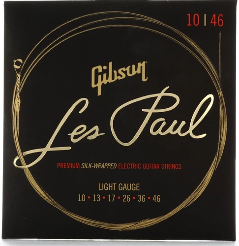 Gibson Les Paul Premium Electric Guitar Strings Silk Wrapped Light 10-46 red