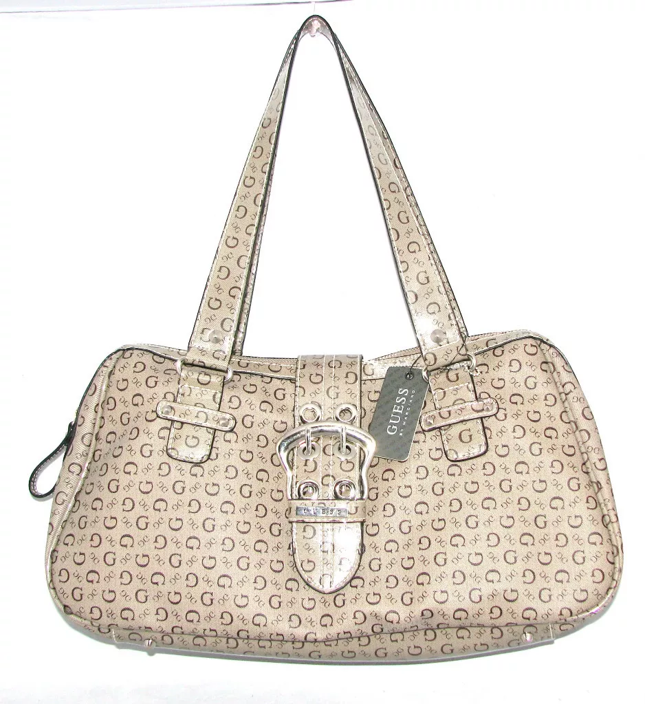Guess Da Marciano Marrone Logo World Borsa Satchel Msr 105