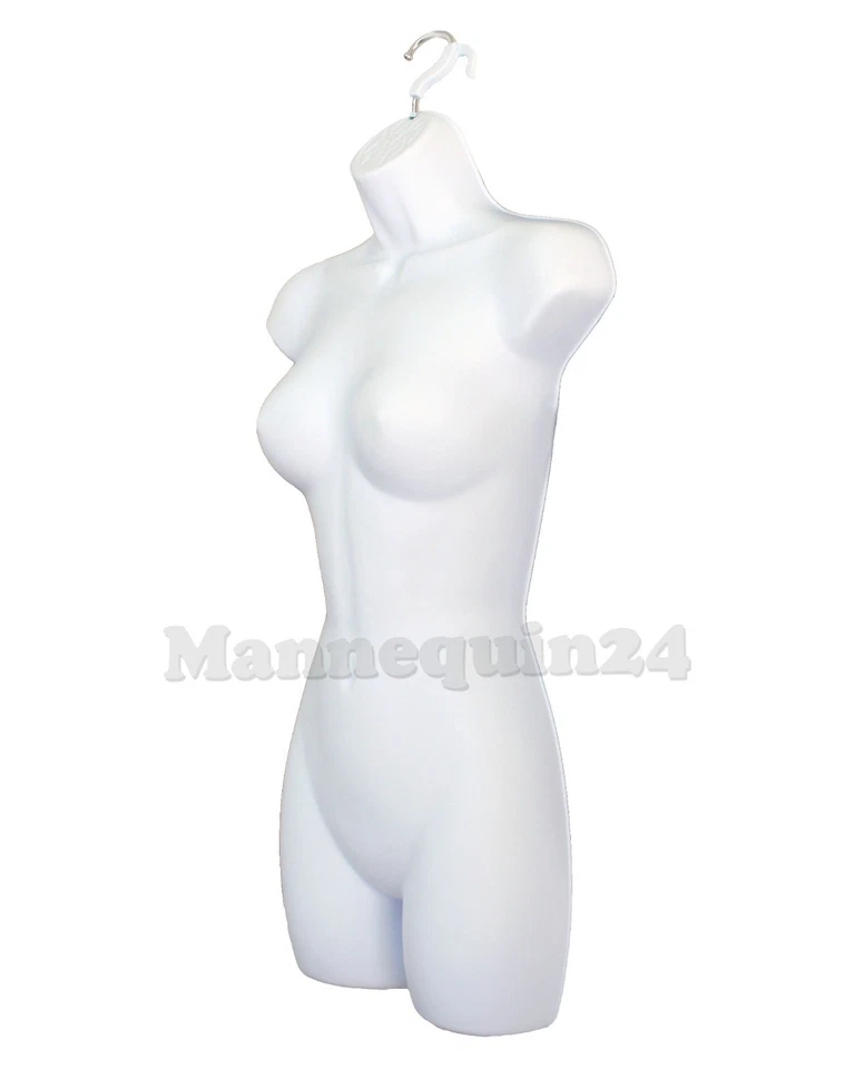 Set of 4 Mannequins Male Female Child Toddler White Hanging Dress Forms - Image 2 of 4