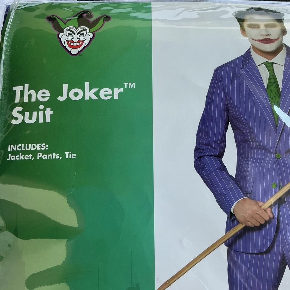 Spirit DC Joker Suit Costume Adult XL Purple Halloween Cosplay New With Tags - Image 2 of 4