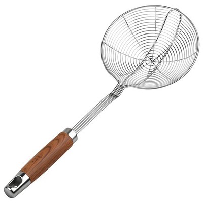 ChefBee 5.3'' Spider Strainer Skimmer Spoon with Handle, 5.3in, Silver 