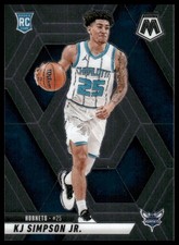 KJ Simpson Jr. Rookie RC 2024-25 Panini Mosaic #239 Charlotte Hornets