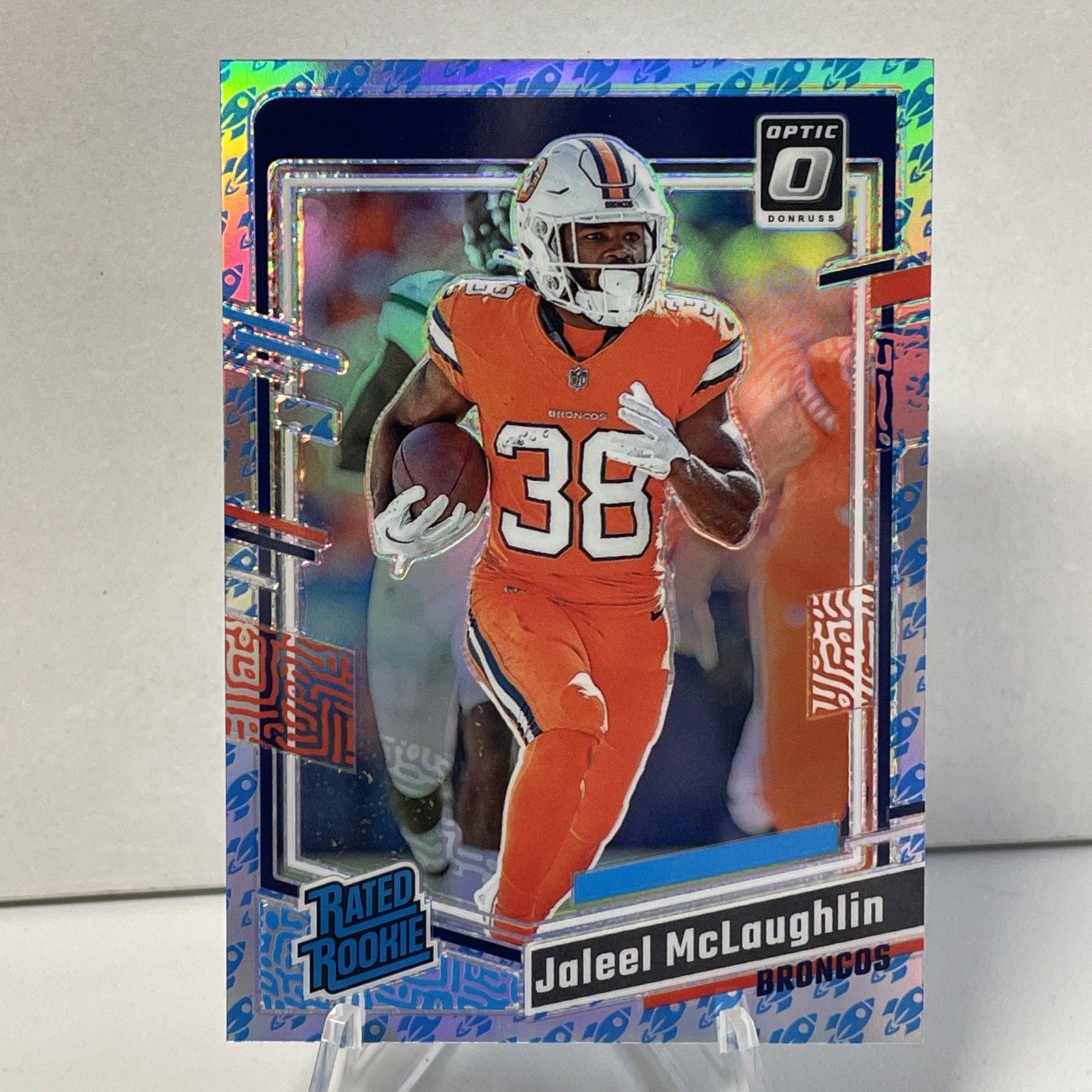 2023 Panini Donruss Optic - Rated Rookie Jaleel McLaughlin #232 Rocket Prizm...