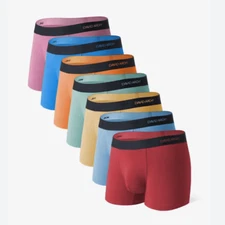 David Archy Bamboo Moisture Wicking Trunks (7-Pack), Multi colors,  Large, NWT