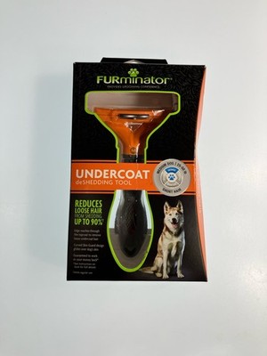 FURminator Medium Dog Undercoat DeShedding Tool Long Hair Reduces Hair Orange