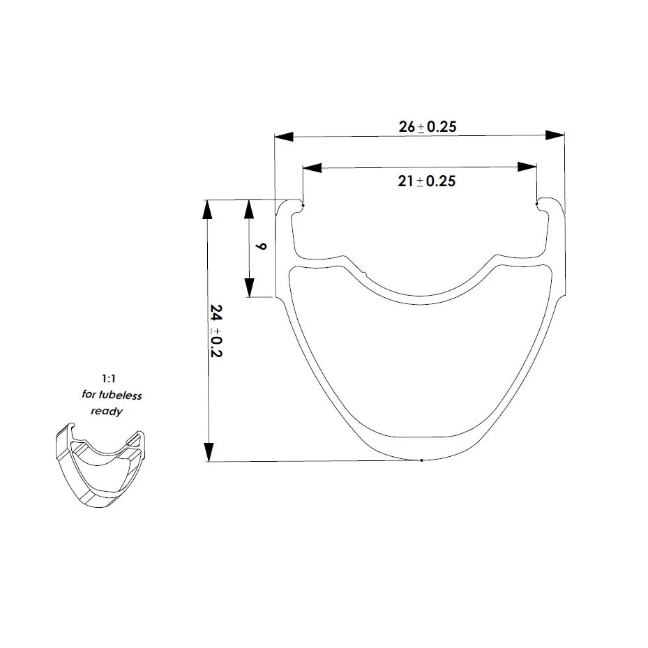 Ободной тормоз Boyd Rouleur 700c, 32 часа, Черный