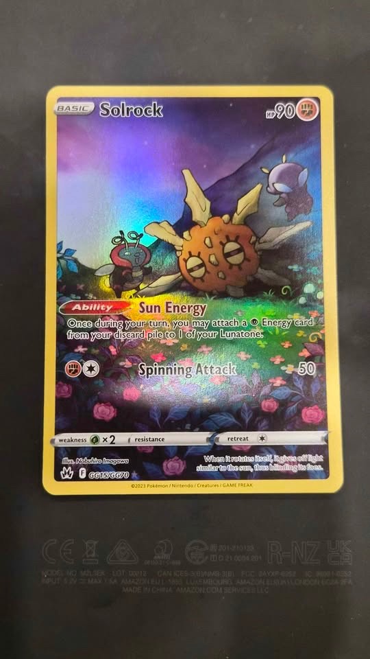 Crown Zenith: Galarian Gallery Solrock GG15/GG70 Tcg Pokemon card Full art
