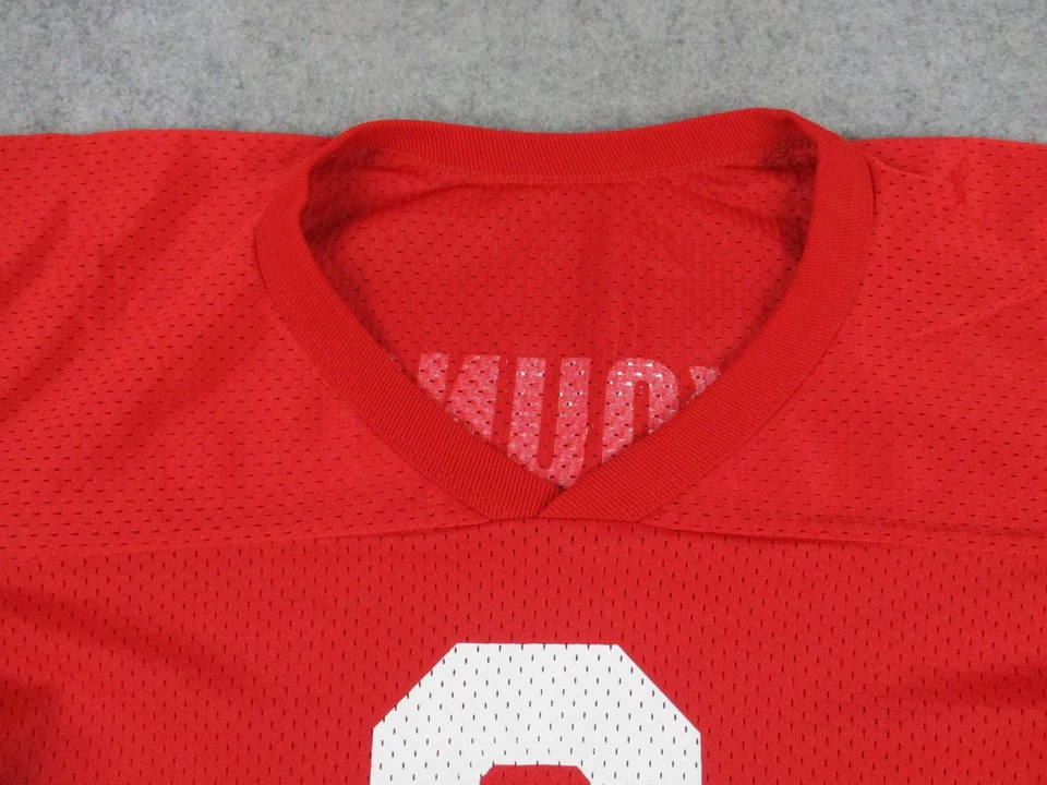 VINATAGE 史蒂夫·杨旧金山 49 人队球衣大号红色冠军 NFL 足球 — 第 2/4 张图片