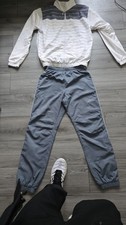 Image of Dark Grey N White Og Lacoste Tracksuit Rare Mint Cond Size Small