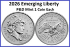 2026 Semi quincentennial P&D Emerging Liberty Dime in hand