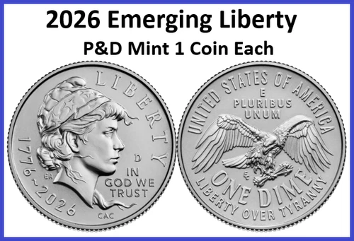 Photo of a 2026-P Roosevelt Dime from an eBay listing that sold on Jul 22, 2026