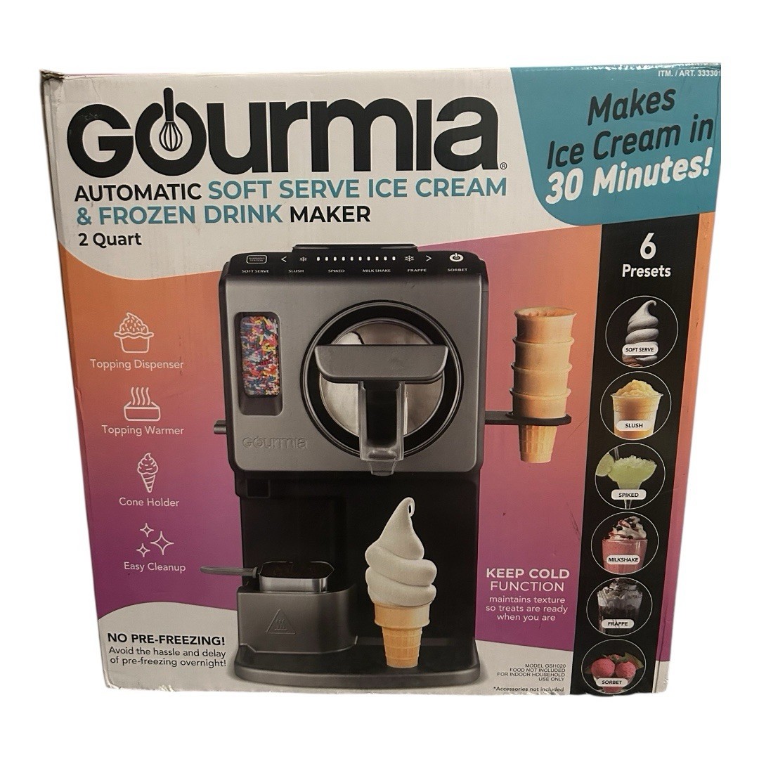 Gourmia 2Qt Automatic Soft Serve Ice Cream & Frozen Drink Maker, 6