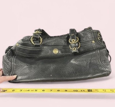RARE Y2K Coach Vintage 10972 Black Pebbled Chelsea Abbey Laced