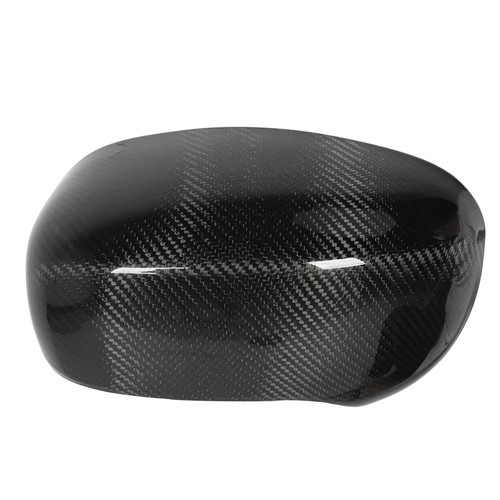 ˜2PCS Rearview Mirror Cover Bright Black Carbon Fiber Left Right Side Mirror - Picture 18 of 23