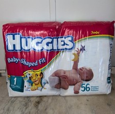 Huggies Jumbo Size 1 Disney Lion King Simba Diapers Baby Vintage 56 Ct 8-14 Lb