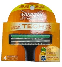 4 Wilkinson Tech3 Blades Shaver Cartridges Refills Fit Schick SubZero Razor 3.07 per gallon