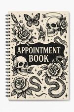Appointment Book Hourly Planner Tattoo Parlour Style Client Logbook Undated A4