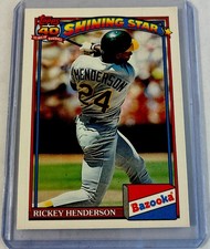 1991 Topps Bazooka Shining Stars - Rickey Henderson #2