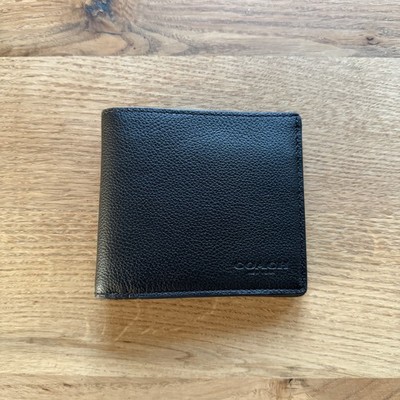 Coach Geldbörse Leder Schwarz - BillFold - Wallet - Portemonnaie - Herren - NEU