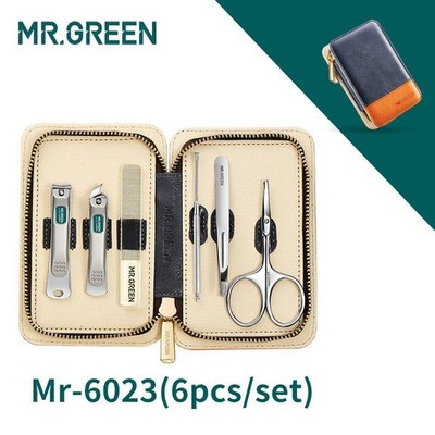 Mr.green Manicure Set Color Contrast Sets Nail Clippers Cutter Tools Kits Stainl