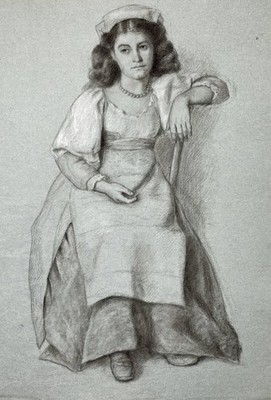 Kind auf dem Stuhl child Mädchen girl Zeichnung drawing dessin
