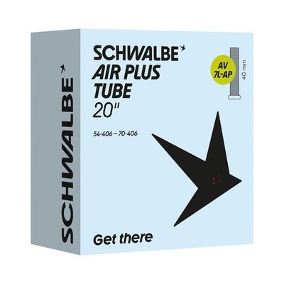 Schwalbe Bicycle Inner Tube AV7L-AP AIR Plus 54/70-406 IB AGV 40 mm