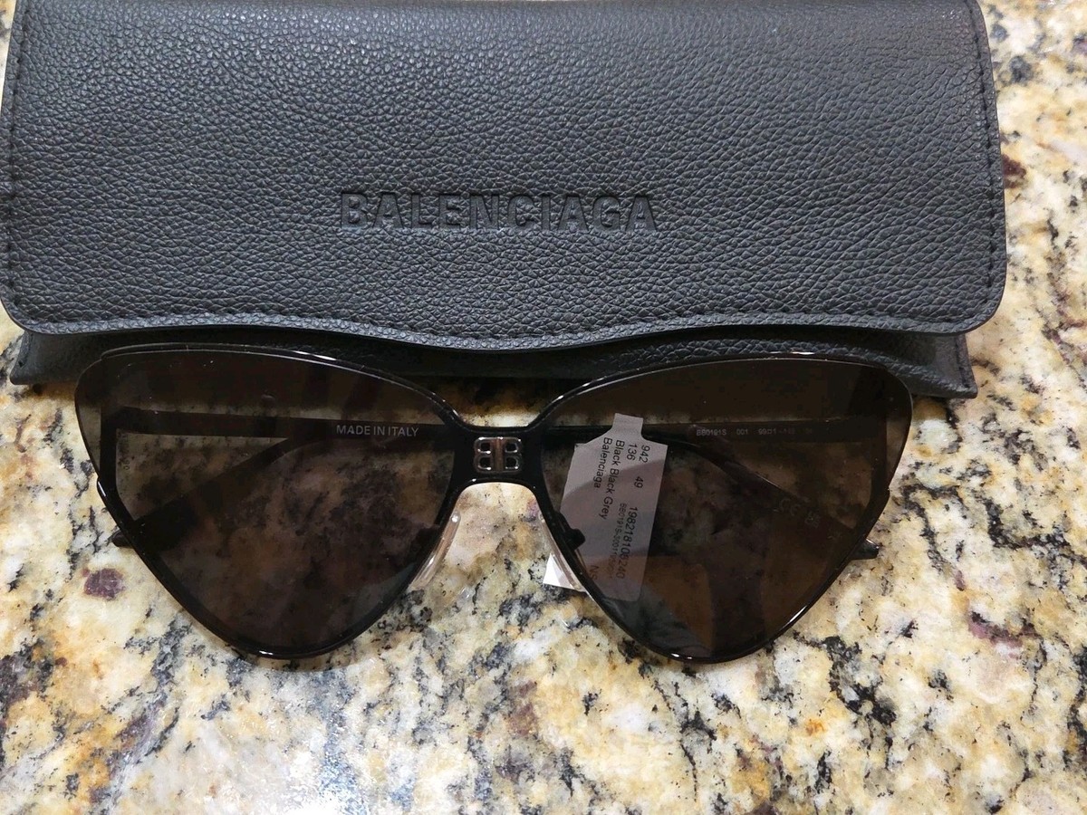 Balenciaga Cateye Sunglasses BB0191S 001 Black | eBay