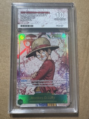 One Piece CCG Monkey D. Luffy OP13-118 SEC ACE 10 Gem Mint Parallel ...