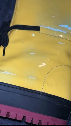 Marques' Almeida Platform Boot Yellow Leather, Womens Size 6 / 36 - Picture 8 of 10