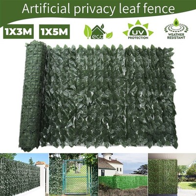 Artificial Faux Ivy Hedge Leaf Vine Privacy Fence Wall Patio Screen 118X39 Inch