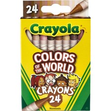 Crayola  Colors Of The World Crayons, Assorted Colors, Pack Of 24 Crayons