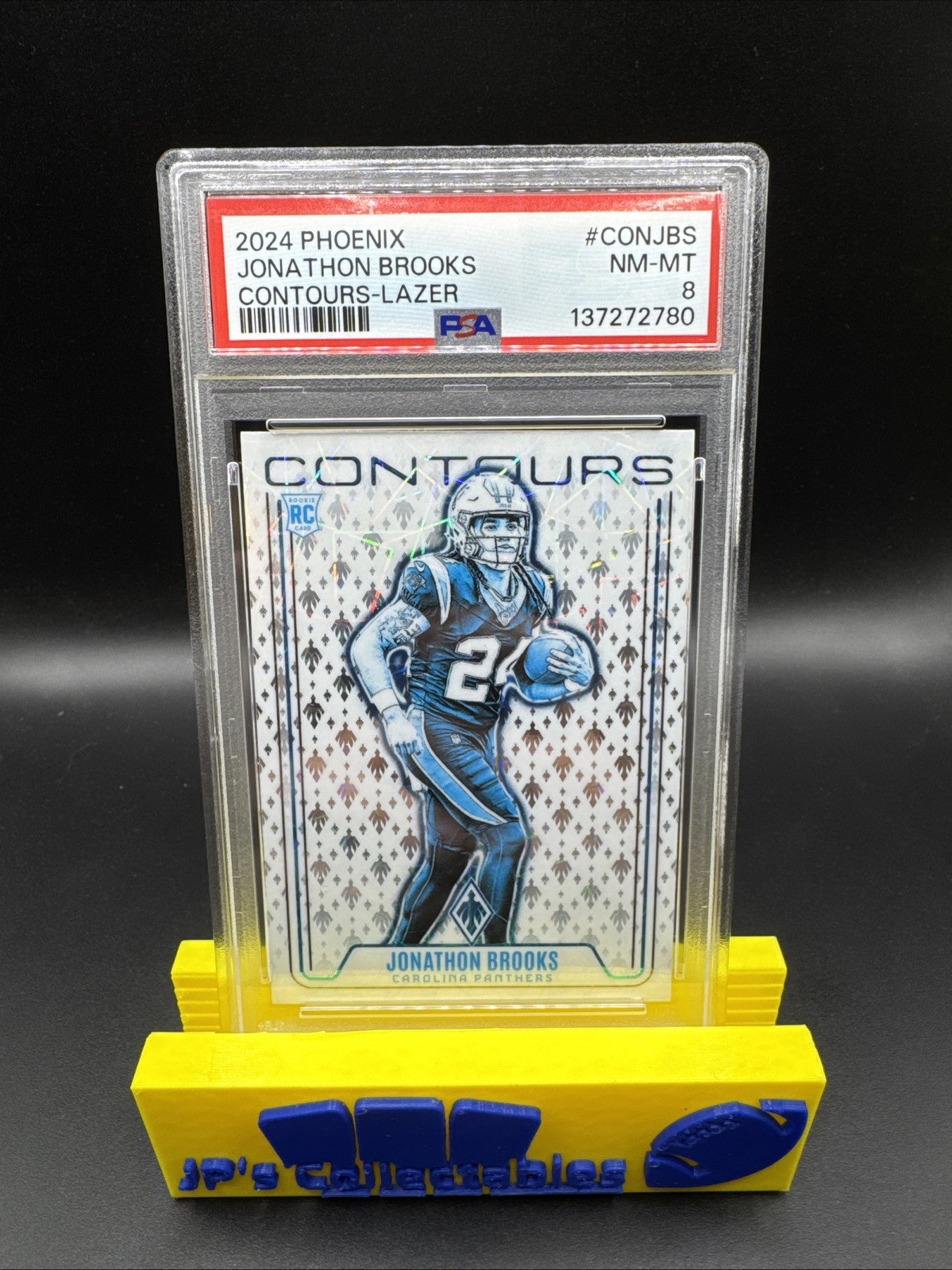 2024 Panini Phoenix Jonathon Brooks #CONJBS Contours Lazer RC Rookie PSA 8