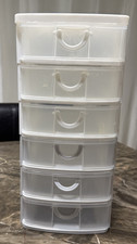 Compact 6 Drawer Desktop Storage Unit Mini Or...