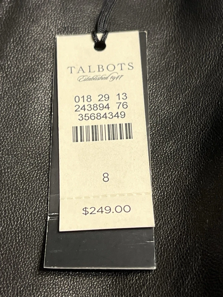 Falda lápiz Talbots 100 % cuero negro mantecosa suave forrada talla 8 precio de venta sugerido por el fabricante 249 USD Foto 4 de 4