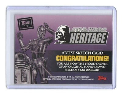 Star Wars Heritage 2005 Topps Artist Sketch Randy Martinez 1/1 | eBay
