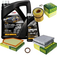 Inspektionspaket 6L Mannol Longlife 5W-30 FüR BMW F25 Xdrive20I Xdrive28I