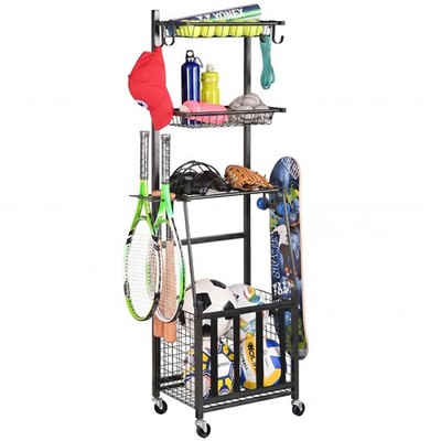 Alloy Steel Sports Equipment Storage, Indoor/Outdoor Sports Rack, Storage Org...