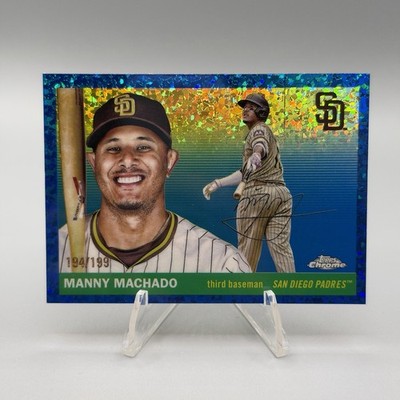 2025 Topps Chrome Platinum Anniversary Manny Machado Blue Refractor /199 #167