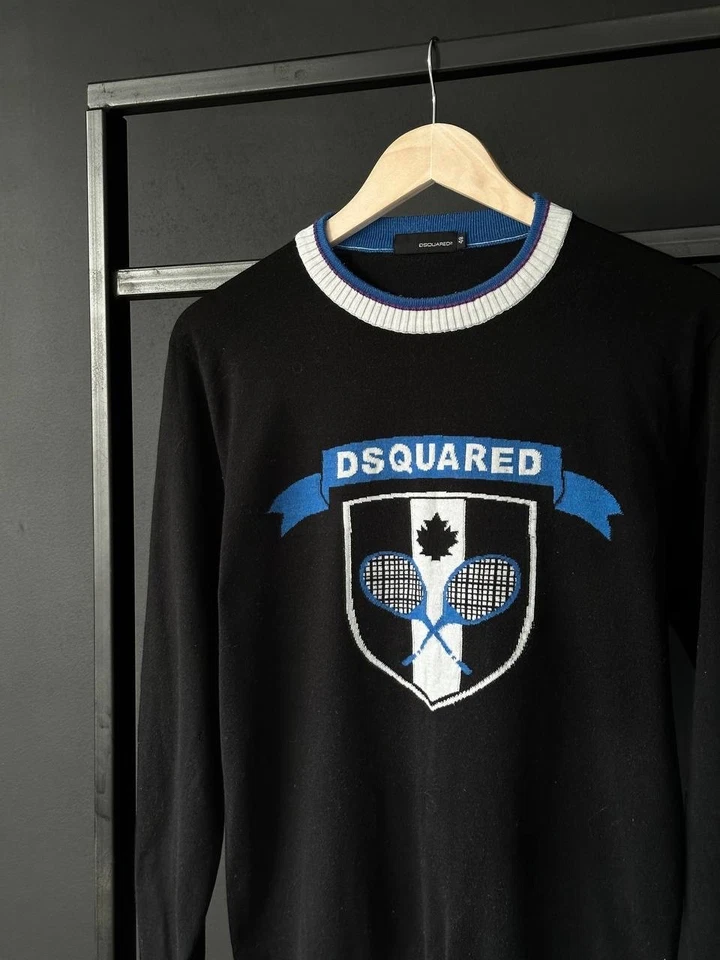Dsquared 2 Tennis Logo Wool Sweater Size M - Image 3 of 4