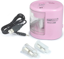 Rapesco 1446 PS12-USB Automatic/Electric Pencil Sharpener, for Use with USB Cabl