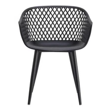Moe's Home Collection Piazza Outdoor Chair Black-Set Of Two