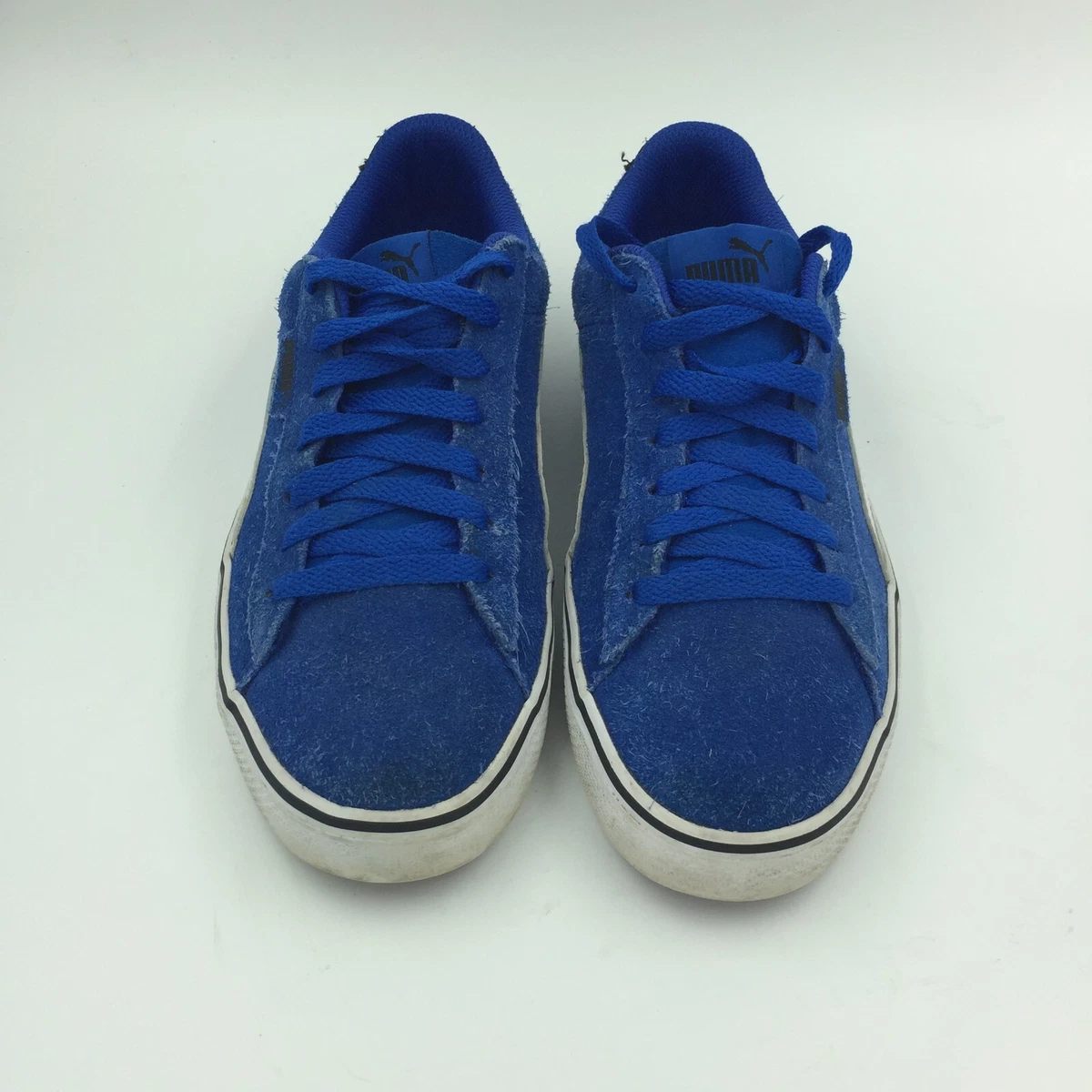 Puma blue suede shoes deals